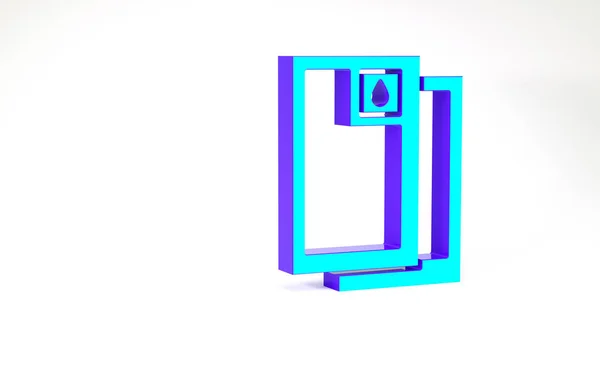 Türkis Barrel Öl-Symbol isoliert auf weißem Hintergrund. Minimalismus-Konzept. 3D Illustration 3D Renderer — Stockfoto