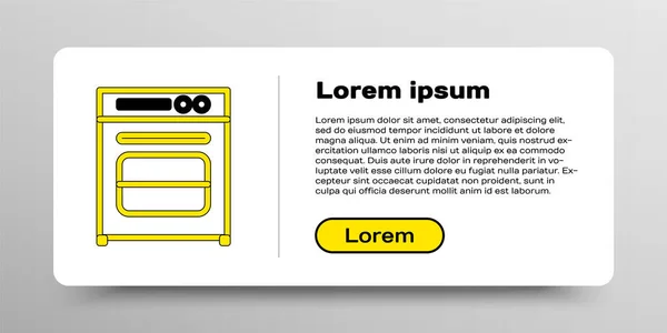 Піктограма Лінії Духовки Ізольована Білому Тлі Знак Газової Печі Барвиста — стоковий вектор