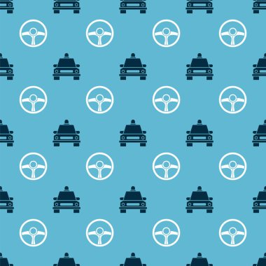 Taksi ve direksiyonu kusursuz bir şekilde ayarlayın. Vektör.