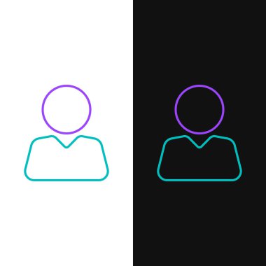 Beyaz ve siyah arkaplanda izole edilmiş arkadaş simgesine ekle. Renkli taslak konsepti. Vektör.