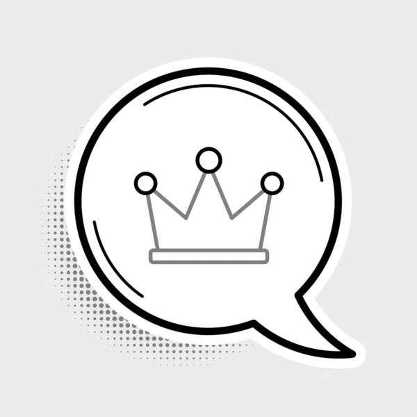 Ікона Line Crown Ізольована Сірому Фоні Кольорові Контури Концепцій Вектор — стоковий вектор