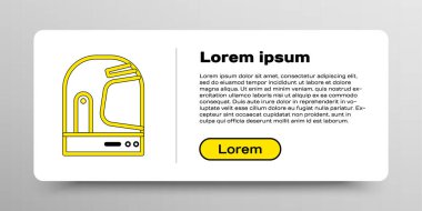 Çizgi Astronot başlık simgesi beyaz arkaplanda izole edildi. Renkli taslak konsepti. Vektör.