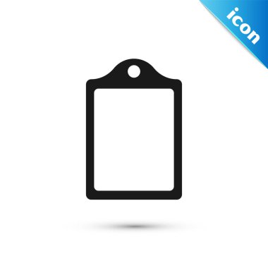 Gri kesme tahtası simgesi beyaz arkaplanda izole edildi. Kesme tahtası sembolü. Vektör.