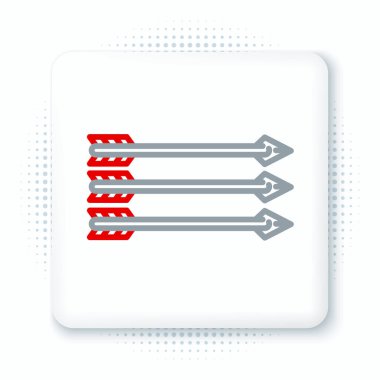 Hipster ok simgesi beyaz arkaplanda izole edildi. Renkli taslak konsepti. Vektör.