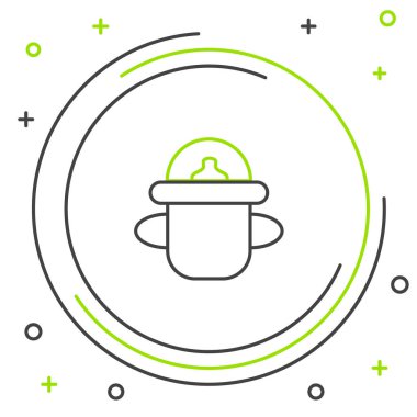 Çizgi Bebek şişe simgesi beyaz arka planda izole edildi. Beslenme şişesi simgesi. Süt şişesi tabelası. Renkli taslak konsepti. Vektör.