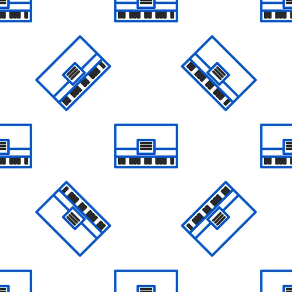 Çizgi Piyano simgesi beyaz arka planda kusursuz deseni izole etti. Müzik aleti. Renkli taslak konsepti. Vektör.