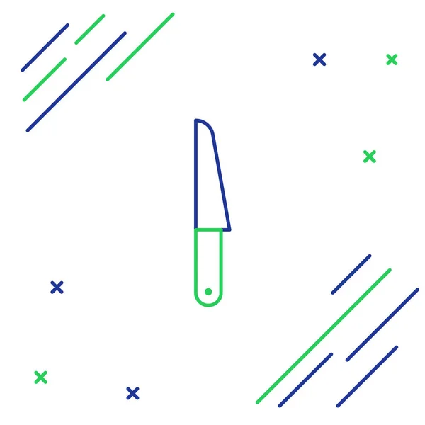 Ikona Line Knife Izolovaná Bílém Pozadí Symbol Příboru Barevný Koncept — Stockový vektor