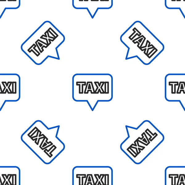 Line Map Pointer Taxi Icon Isolated Seamless Pattern White Background — Stock Vector