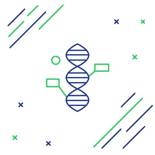 Ícone Símbolo Dna Linha Isolado Fundo Branco Conceito Esboço Colorido —  Vetores de Stock