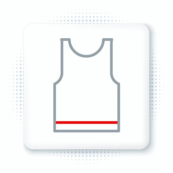 Line Sleeveless Shirt Icon Isolated White Background Colorful Outline Concept — Stock Vector