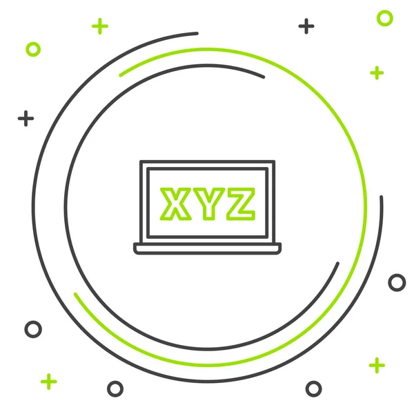 Ligne Xyz Système Coordonnées Sur Icône Tableau Isolé Sur Fond — Image vectorielle