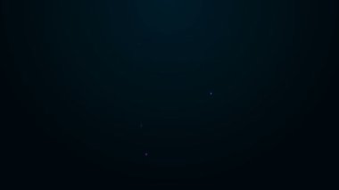 Parlayan neon hattı cep telefonu ve kredi kartı ikonu siyah arkaplanda izole edildi. Akıllı telefon çevrimiçi ödeme konsepti. NFC ödemesi. Aktarım simgesi. 4K Video hareketli grafik canlandırması