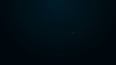 Parlayan neon hattı kredi kartı simgesi siyah arkaplanda izole edildi. Çevrimiçi ödeme. Nakit çekilmesi. Finansal operasyonlar. Alışveriş tabelası. 4K Video hareketli grafik canlandırması