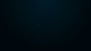 Eksi simgeyle parlayan neon hattı belgesi siyah arkaplanda izole edildi. Belgeyi temizle. Dosya belgesini sil. Bilgi dosyasını sil. 4K Video hareketli grafik canlandırması