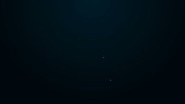 Şehir haritası yön bulma simgesinin parlayan neon hattı bilgileri siyah arkaplanda izole edildi. Mobil Uygulama Arayüzü tasarımı. Coğrafi konsept. 4K Video hareketli grafik canlandırması