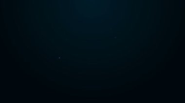 Parlayan neon hattı Blank etiketi şablon fiyat simgesi simgesi siyah arkaplanda izole edildi. Boş alışveriş indirimi etiketi. Şablon indirimli afiş. 4K Video hareketli grafik canlandırması