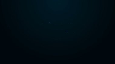 Parlayan neon hattı kredi kartı simgesi siyah arkaplanda izole edildi. Çevrimiçi ödeme. Nakit çekilmesi. Finansal operasyonlar. Alışveriş tabelası. 4K Video hareketli grafik canlandırması