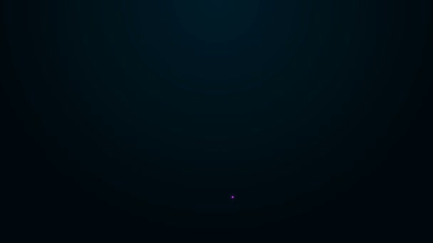 Glowing neon line Blank label template price tag icon isolated on black background. Empty shopping discount sticker. Template discount banner. 4K Video motion graphic animation