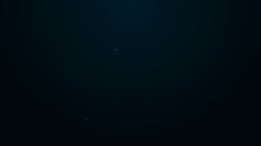 Parlayan neon hattı Zarfın içinde siyah arka planda Valentine 'ın kalp ikonu var. Mesaj aşkım. Aşk ve romantizm mektubu. 4K Video hareketli grafik canlandırması