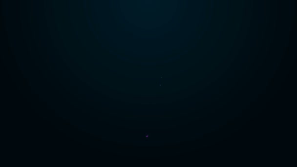 Glödande neon linje Sköld Ethereum ETH ikon isolerad på svart bakgrund. Cryptocurrency gruvdrift, blockchain teknik, säkerhet, skydda, digitala pengar. 4K Video motion grafisk animation — Stockvideo