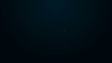 Siyah arka planda akıllı ev simgesi izole edilmiş parlak neon hattı cep telefonu. Uzaktan kumanda. 4K Video hareketli grafik canlandırması