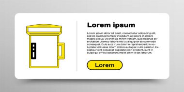 Dalış simgesi için Büyük El feneri hattı beyaz arkaplanda izole edildi. Su altı ekipmanları. Renkli taslak konsepti. Vektör.