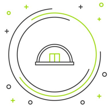 Hat Hangar simgesi beyaz arkaplanda izole edildi. Renkli taslak konsepti. Vektör.