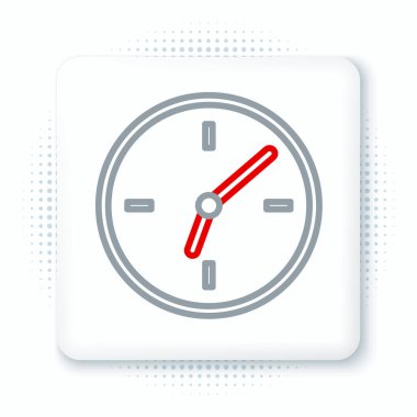 Satır Saat simgesi beyaz arkaplanda izole edildi. Zaman sembolü. Renkli taslak konsepti. Vektör.