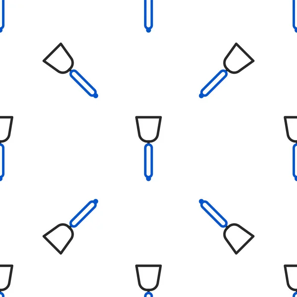 Linie Spatel Symbol Isoliert Nahtlose Muster Auf Weißem Hintergrund Küchenspachtel — Stockvektor