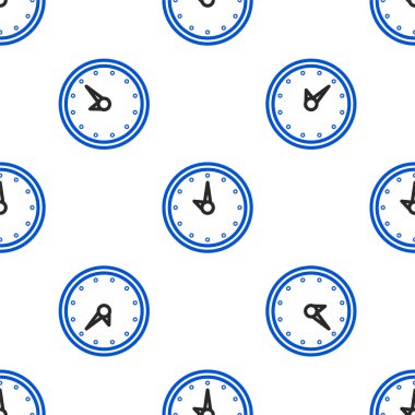 Çizgi Saat simgesi beyaz arkaplanda izole edilmiş kusursuz desen. Zaman sembolü. Renkli taslak konsepti. Vektör.