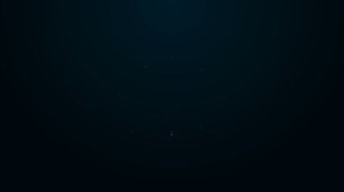 Parlayan neon hattı Proje taban simgesi siyah arkaplanda izole edildi. İş analizi ve planlama, danışmanlık, takım çalışması, proje yönetimi. 4K Video hareketli grafik canlandırması