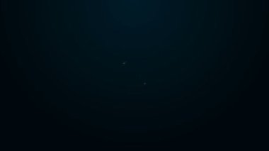 Parlayan neon hattı Proje taban simgesi siyah arkaplanda izole edildi. İş analizi ve planlama, danışmanlık, takım çalışması, proje yönetimi. 4K Video hareketli grafik canlandırması