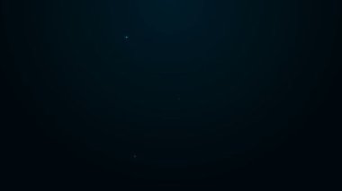 Parlayan neon hattı Yahudi torah kitap ikonu siyah arka planda izole edildi. Musa 'nın Pentateuch' u. İncil 'in kapağında Davut Yıldızı' nın resmi var. 4K Video hareketli grafik canlandırması