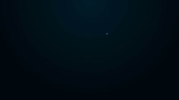 Ікона Абака, що світиться неоновою лінією, ізольована на чорному тлі. Традиційний підрахунок кадрів. Освітній знак. Математична школа. 4K Відеографічна анімація — стокове відео