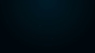Parlayan neon hattı Bulut ve kalkan simgesi siyah arkaplanda izole edildi. Bulut depolama veri koruması. Güvenlik, güvenlik, koruma, gizlilik kavramı. 4K Video hareketli grafik canlandırması