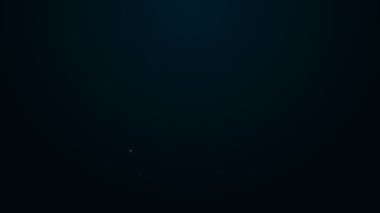 Siyah zemin üzerinde kalkan simgesi olan parıldayan neon hattı cep telefonu. Akıllı telefon sigortası. Güvenlik, güvenlik, koruma, konsept koruma. 4K Video hareketli grafik canlandırması