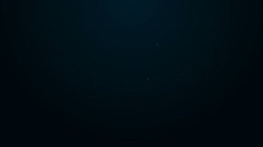 Parlak neon çizgili cüzdan ve siyah arka planda izole edilmiş kalkan simgesi olan para. Sigorta konsepti. Güvenlik, güvenlik, koruma, konsept koruma. 4K Video hareketli grafik canlandırması