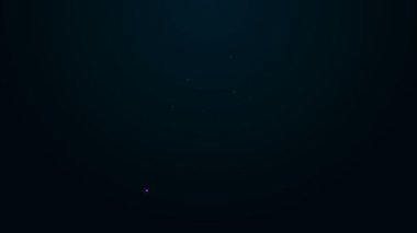 Siyah arkaplanda izole edilmiş grafik grafik simgesiyle parlayan neon çizgi belgesi. Metin dosya simgesini rapor et. Muhasebe tabelası. Denetim, analiz, planlama. 4K Video hareketli grafik canlandırması