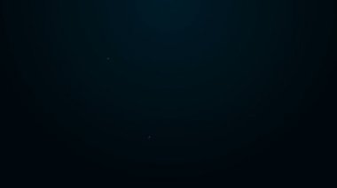 Parlayan neon hattı yüzme şortu simgesi siyah arkaplanda izole edildi. 4K Video hareketli grafik canlandırması