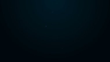 Siyah arkaplanda izole edilmiş parlak neon hattı mezuniyet başlığı. Çevrimiçi öğrenme ya da e-öğrenme kavramı. 4K Video hareketli grafik canlandırması