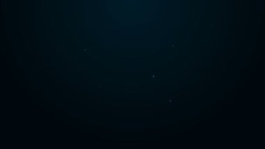 Parlayan neon hattı kredi kartı simgesi siyah arkaplanda izole edildi. Çevrimiçi ödeme. Nakit çekilmesi. Finansal operasyonlar. Alışveriş tabelası. 4K Video hareketli grafik canlandırması