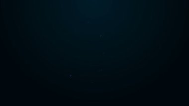 Parlayan neon hattı Meteoroloji termometresi, siyah zeminde izole edilmiş ısı ve soğuk ikonu ölçüyor. Termometre termometresi sıcak ya da soğuk hava gösteriyor. 4K Video hareketli grafik canlandırması