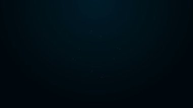 Parlayan neon hattı Kelt haç simgesi siyah arkaplanda izole edildi. Aziz Patrick gününüz kutlu olsun. 4K Video hareketli grafik canlandırması