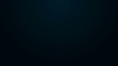 Parlayan neon hattı Mutfak Et öğütücüsü simgesi siyah arkaplanda izole edildi. 4K Video hareketli grafik canlandırması