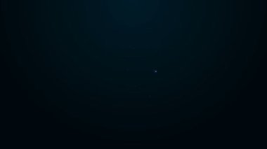 Parlayan neon hattı Algoritma simgesi siyah arkaplanda izole edildi. Yapay Zeka koleksiyonundan algoritma sembolü tasarımı. 4K Video hareketli grafik canlandırması