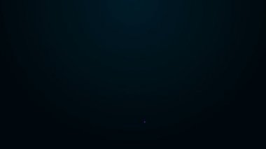 Parlayan neon hattı bebek giysisi simgesi siyah arka planda izole edildi. Bebek kıyafetleri, erkek ve kız için. Bebek kıyafeti. 4K Video hareketli grafik canlandırması