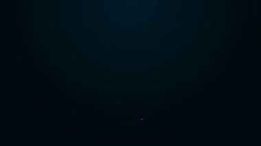 Parlayan neon hattı bebek giysisi simgesi siyah arka planda izole edildi. Bebek kıyafetleri, erkek ve kız için. Bebek kıyafeti. 4K Video hareketli grafik canlandırması