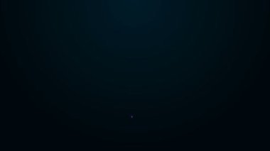 Parlak neon çizgili bebek çorabı giysisi simgesi siyah arka planda izole edilmiş. 4K Video hareketli grafik canlandırması