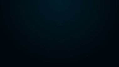 Parlayan neon çizgisi şekil değiştiren simgesi siyah arkaplanda izole edildi. Elle iletim simgesi. 4K Video hareketli grafik canlandırması