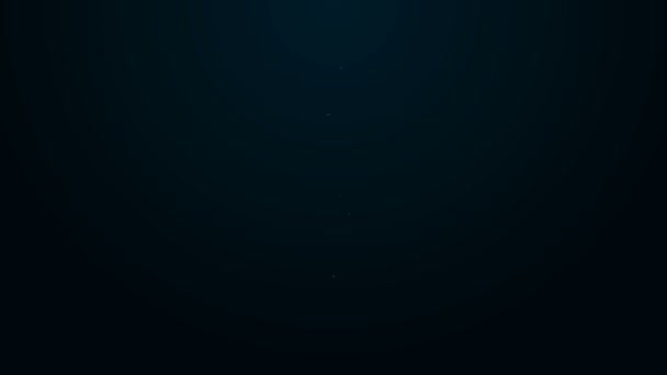 Gloeiende neon lijn Schroevendraaier pictogram geïsoleerd op zwarte achtergrond. symbool van het servicewerktuig. 4K Video motion grafische animatie — Stockvideo